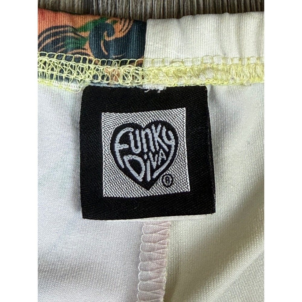 Funky Diva Just Dance Graphic Booty Shorts Multicolor Small Y2K Rave Festival - Picture 10 of 11